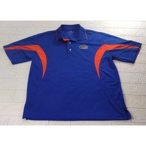 Florida Gators PGA Golf Polo Shirt Men's Blue Orange Embroidered Logo Size M
